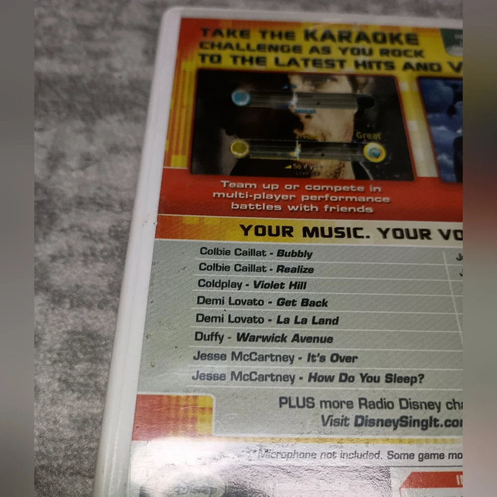 Vintage Nintendo Disney Sing it Wii Video Game